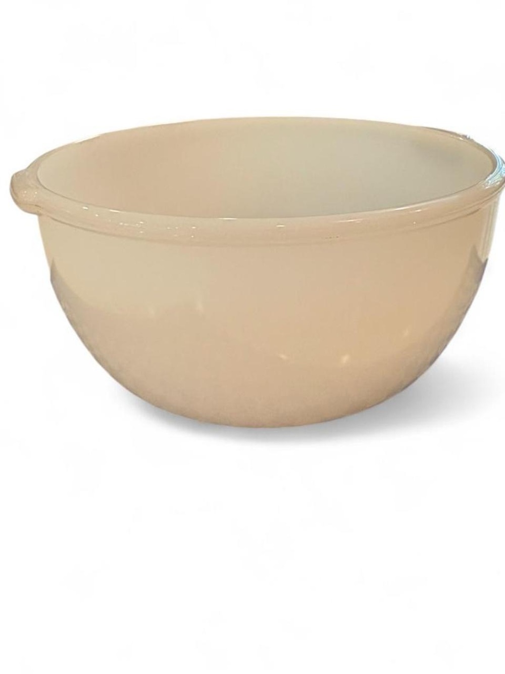 Vintage 1950s Glasbake for Sunbeam Milk Glass Mixing Bowl